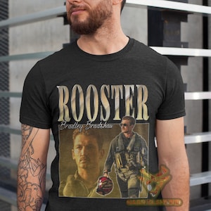 Bradley Bradshaw Vintage 90s Miles Teller Oversize Shirt Rooster Homage Retro Classic Tee