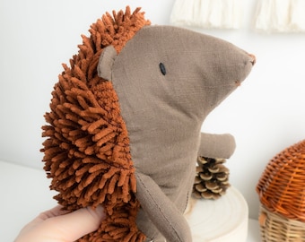 Handmade Hedgehog Plush Toy | Cute Soft Toy | Stuffed Hedgehog | Boho Kids Room Woodland Decor | Forest Theme Nursery | Bohemian Plush Toy