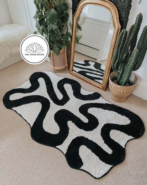 White Rug Line White Modern Rug