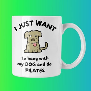 Ich möchte einfach nur mit meinem Hund abhängen und Pilates machen. Haustier Hund, Pilates Lehrer, Liebt, Lustig, Pilates und Hunde, Hunde und Pilates, Geschenk