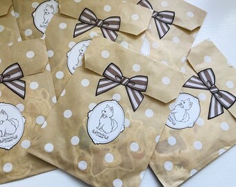 6 Kawaii Mochi and Friends Glossy Sticker Pack | Homemade Goodie Bag| Random Stickers|