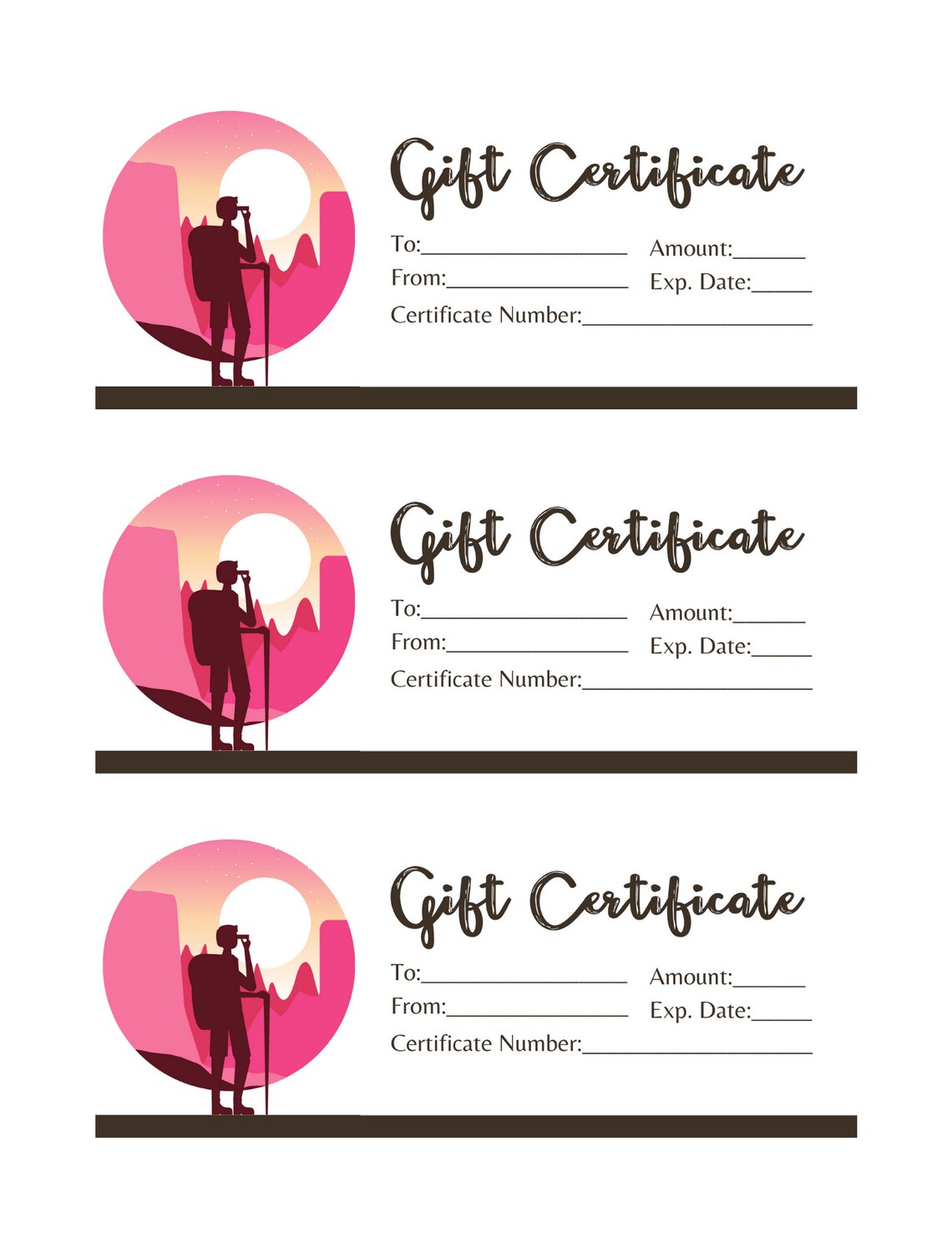 Fathers Day Gift Certificate Printable Gift Certificate Etsy