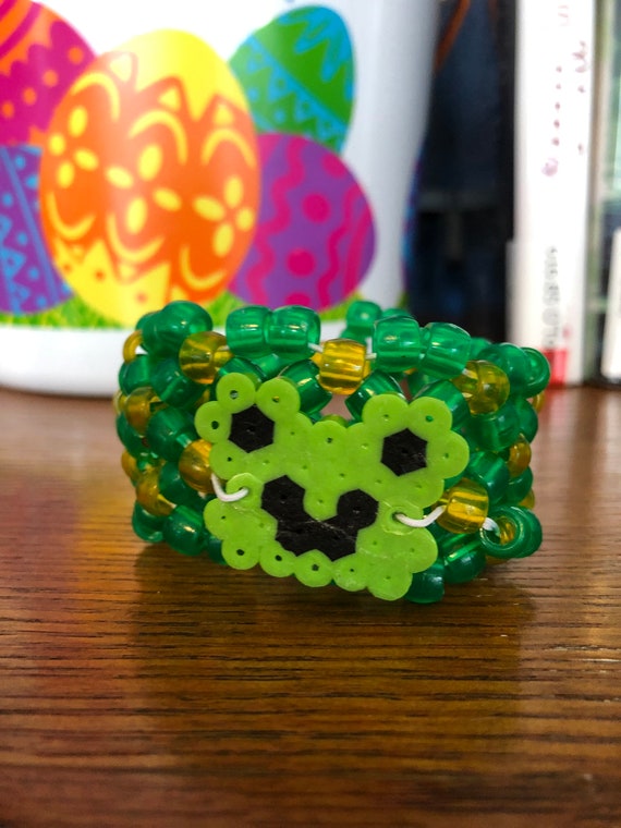 Frog Perler Bead X Stitch Kandi Cuff / Kandi / Kandi Bracelet Etsy