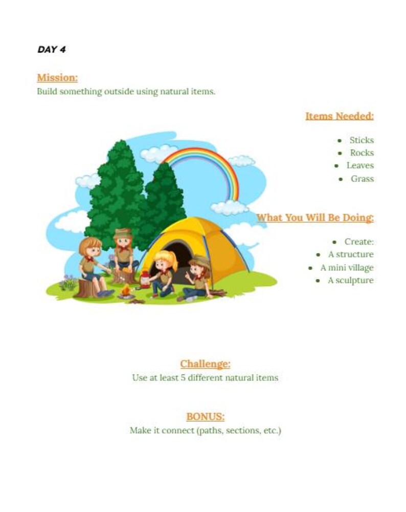 Fun Pdf Kids Building STEM Activity Pack | Screen Free Summer Fun (PDF Download ...