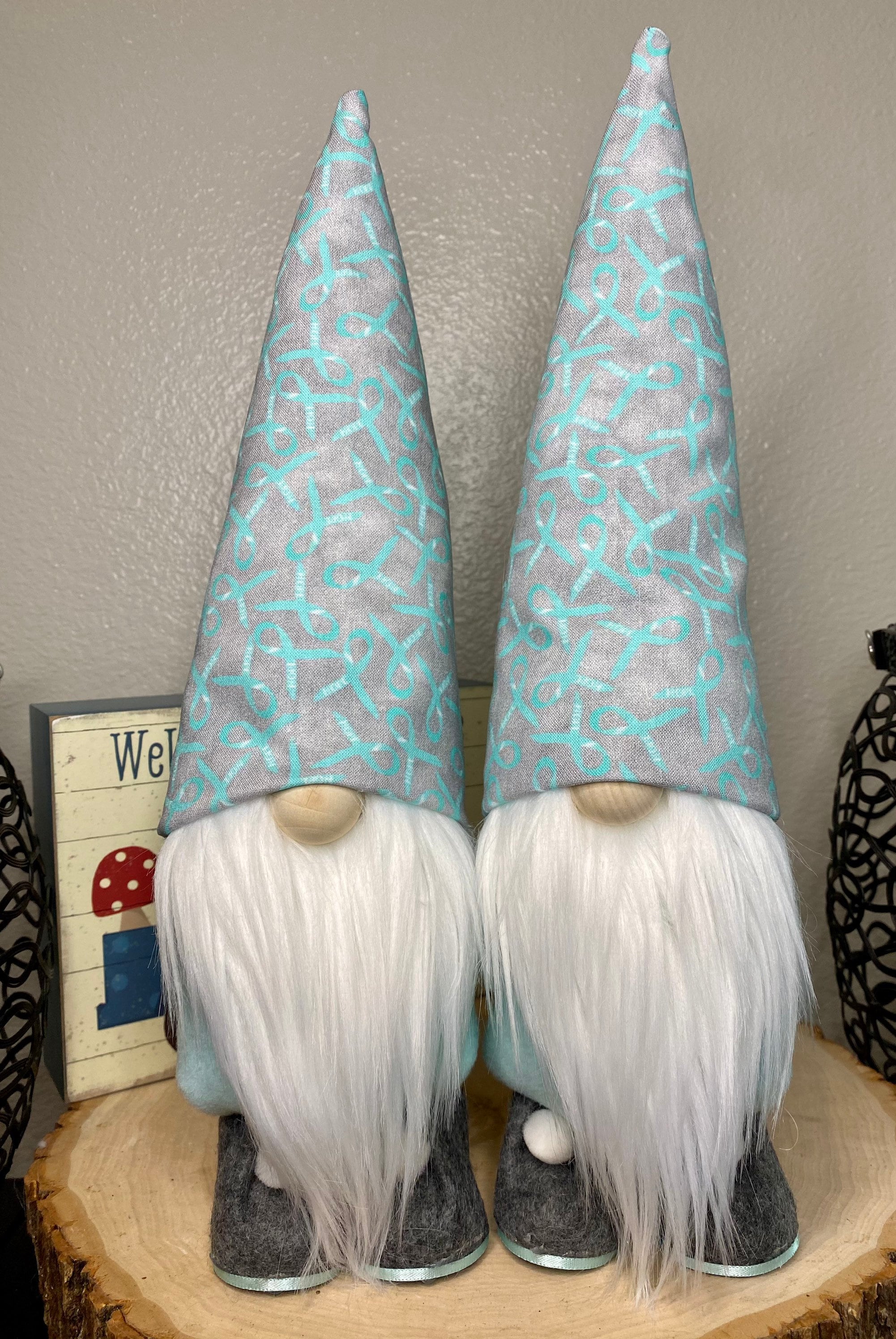 Teal Ribbon Gnome - Etsy, image size:2002x2992