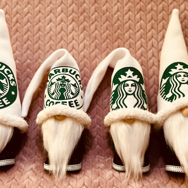 Starbucks Inspired Coffee Lover Gnome