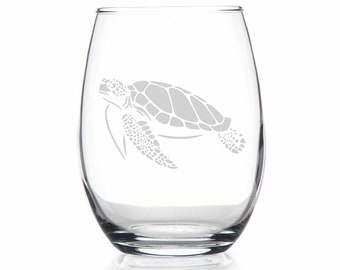 Turtle Gift Sea Turtle Sea Turtle Gifts Turtle Lover Gift Wild Life Gifts Personalised Sea Turtle Highball Turtle Glasses Set of 2