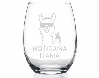17oz/530ml Perfect for Birthday Onebttl Christmas You are Llamazing Thanksgiving Llama Gifts for Women Llama Gift Stemless Wine Glasses 