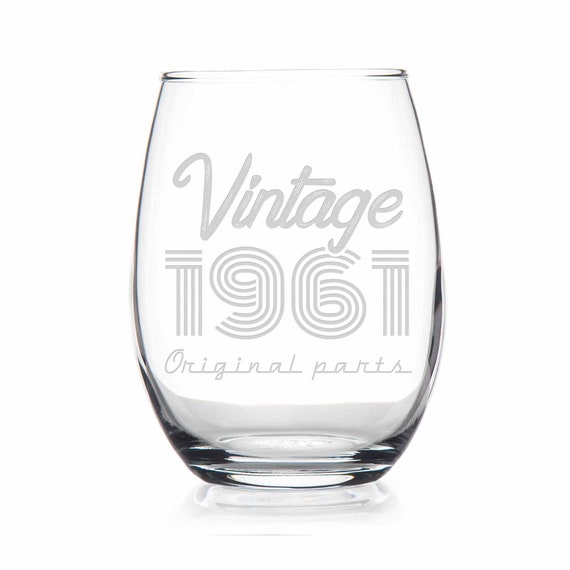 60th Birthday Vintage 1961 Aged Perfectly All Original Parts Frosted Beer Mug 