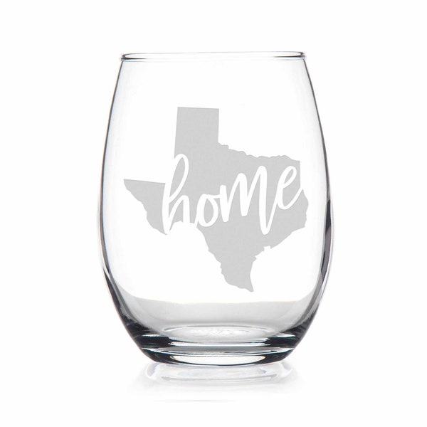 I Stand with Texas Stemless Wine Glass