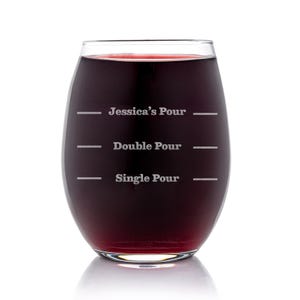Wine Glasses With Pour Lines - Etsy