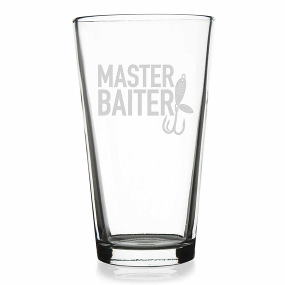 Master Baiter Fishing Pint Glass Fishing Gift Funny Beer - Etsy