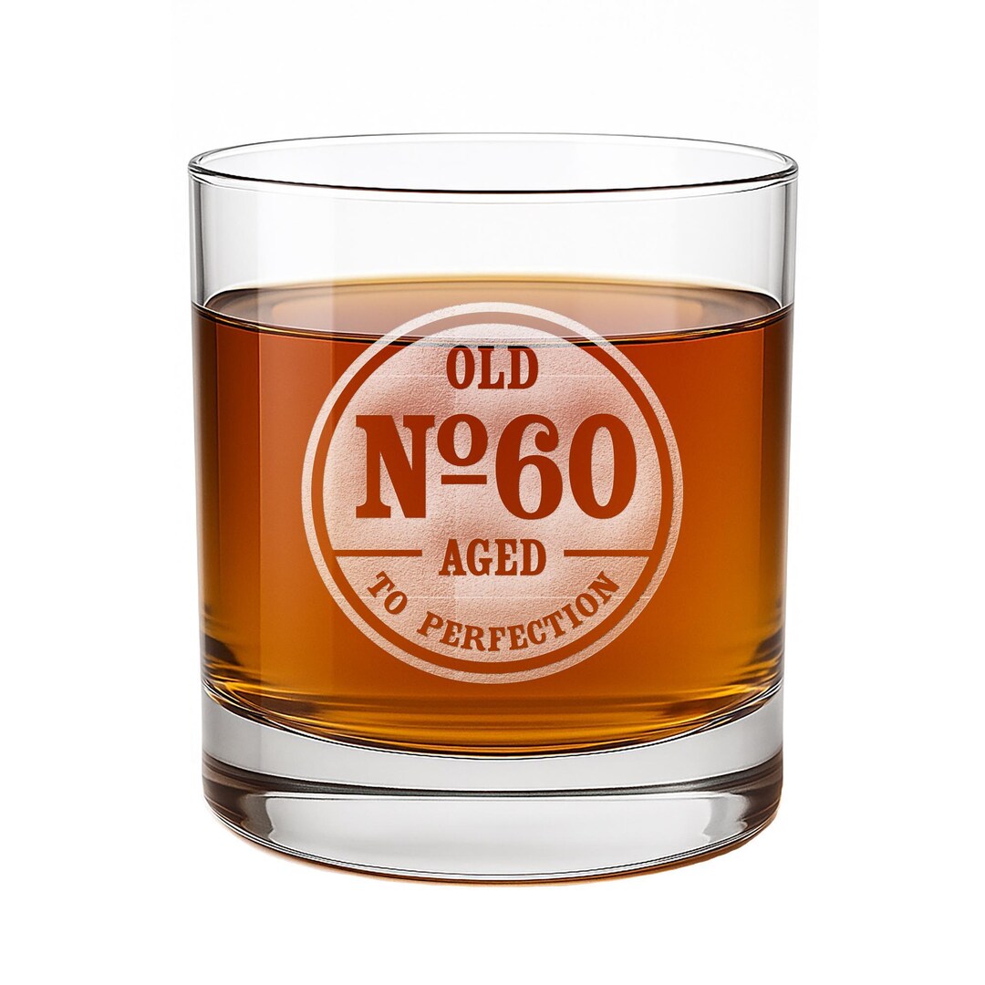 60th Rocks 60th Birthday Rocks Glass: Laser Etched Aged Perfection - Etsy