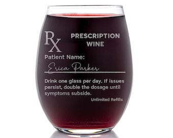 Copa de vino sin tallo personalizada, regalos personalizados, regalo divertido de cumpleaños, regalo para amantes del vino