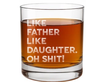 Father Gifts Whiskey Glass Fathers Day Gift from Daughter Dad Birthday