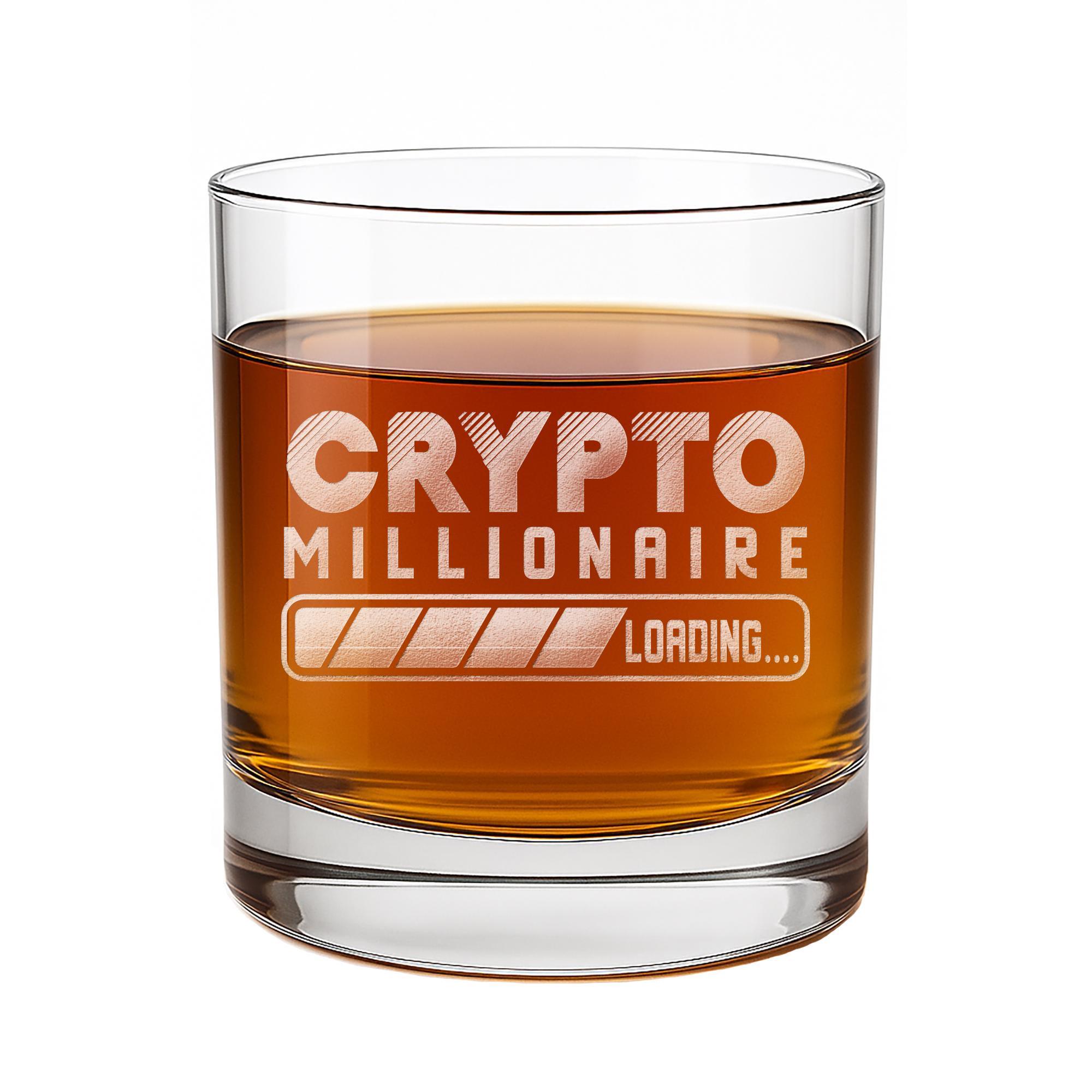 Crypto Millionaire Loading Whiskey Glass, Bitcoin Ethereum Barware, Funny  Crypto Gift - Etsy