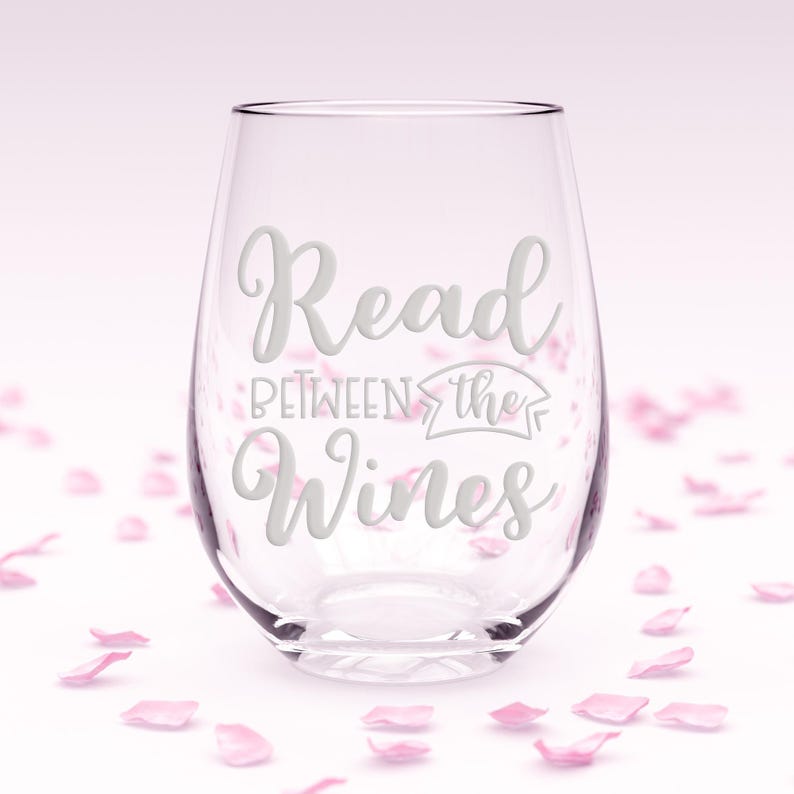 Read Between The Wines Stemless Wine Glass - Book Club Gift, Book Worm Gift, Book Lover Gift, Funny Wine Saying, Bookish Wine Gift Bild 7