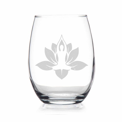 Yoga Pose Stemless Wine Glass Gift Ideas for Yoga Lovers Etsy