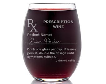 Custom Stemless Wine Glass, Personalized Gifts, Funny Birthday, Wine Lover Gift