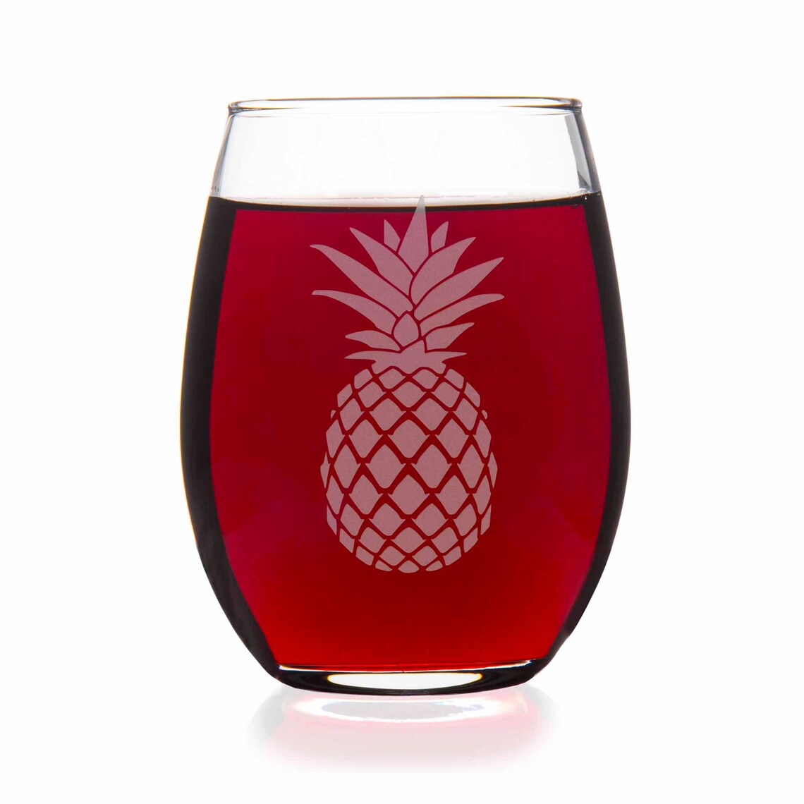 Pineapple Stemless Wine Glass Pineapple Gift Pineapple Etsy