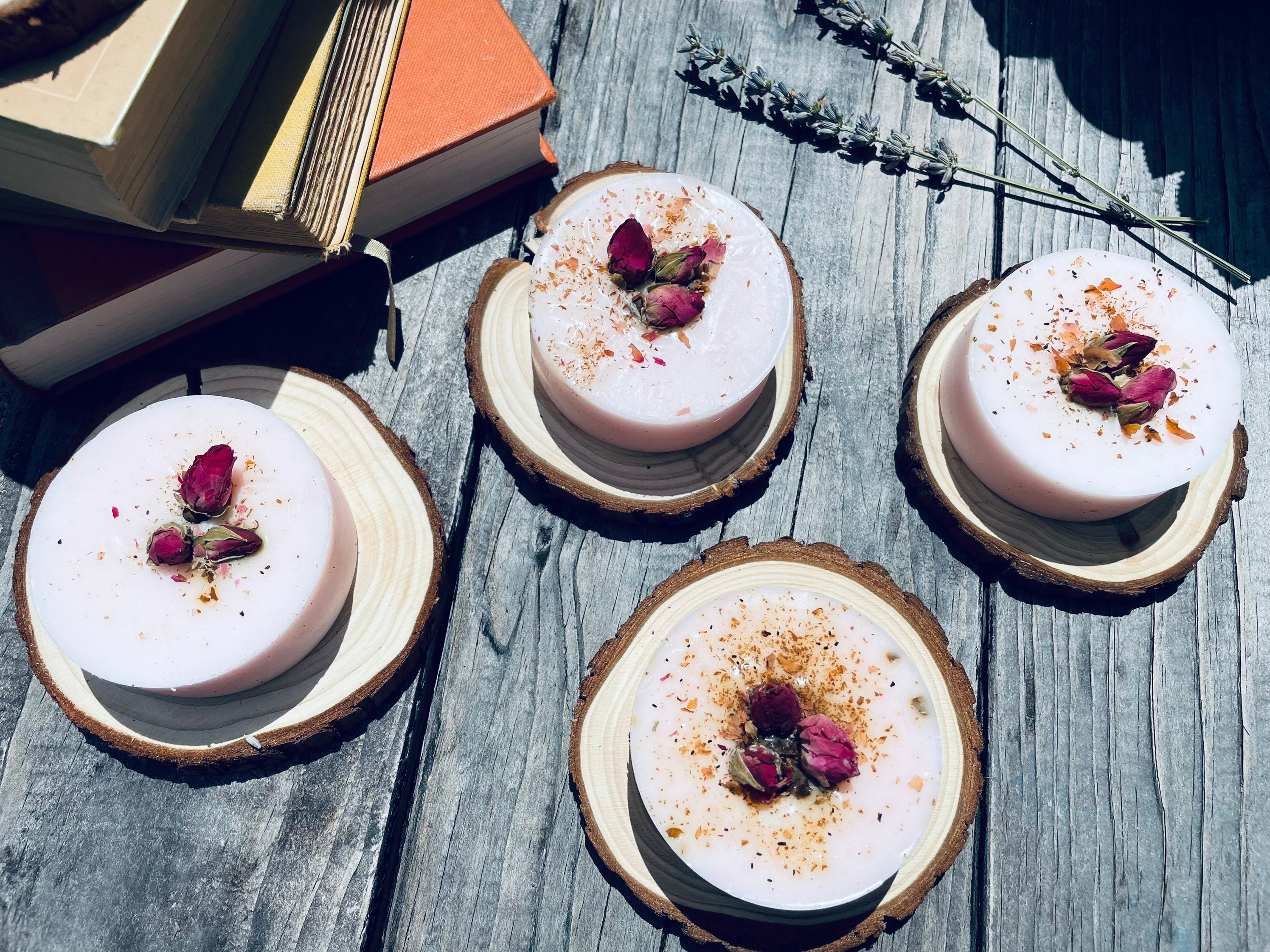 6 Gift Soap Favors Pink Wild Rose Petal Organic Skincare wood Etsy