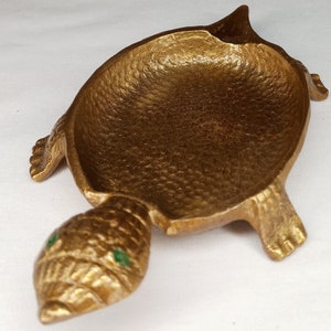 Vintage brass turtle ashtray | Etsy