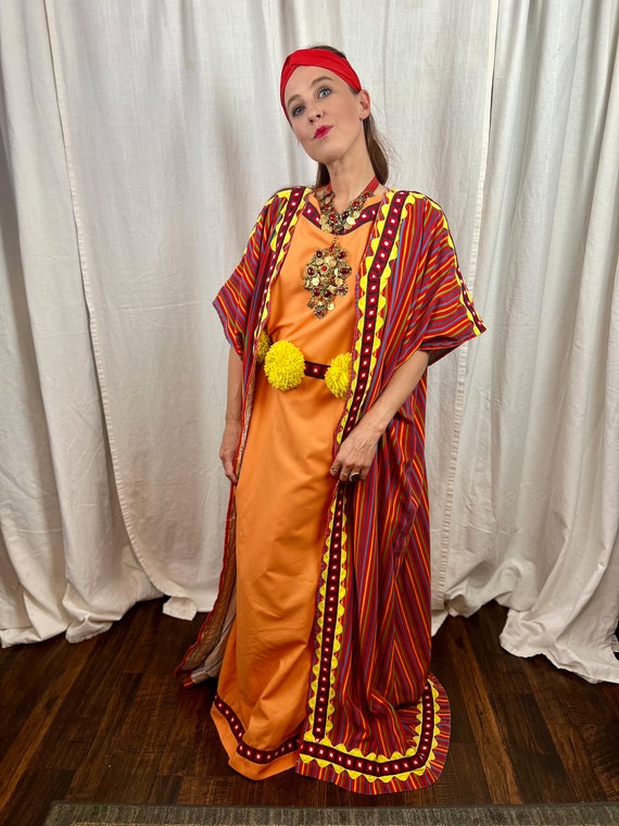 VINTAGE Orange Arabian Nights Unisex Handmade Cos… - image 5