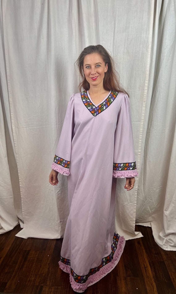 VINTAGE Purple Hippie/Gypsy Handmade Costume - image 4