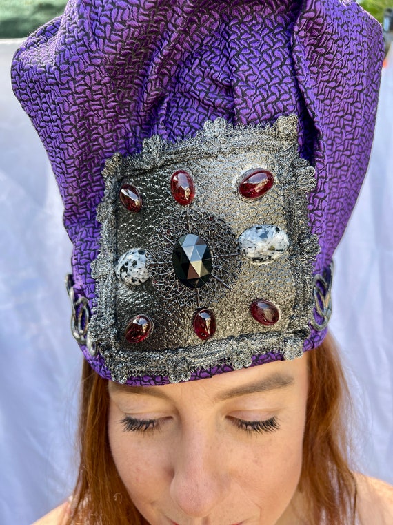 VINTAGE Purple Pope's Chef Hat Costume - image 5