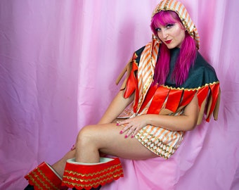 Renaissance Fair Orange Jester Costume