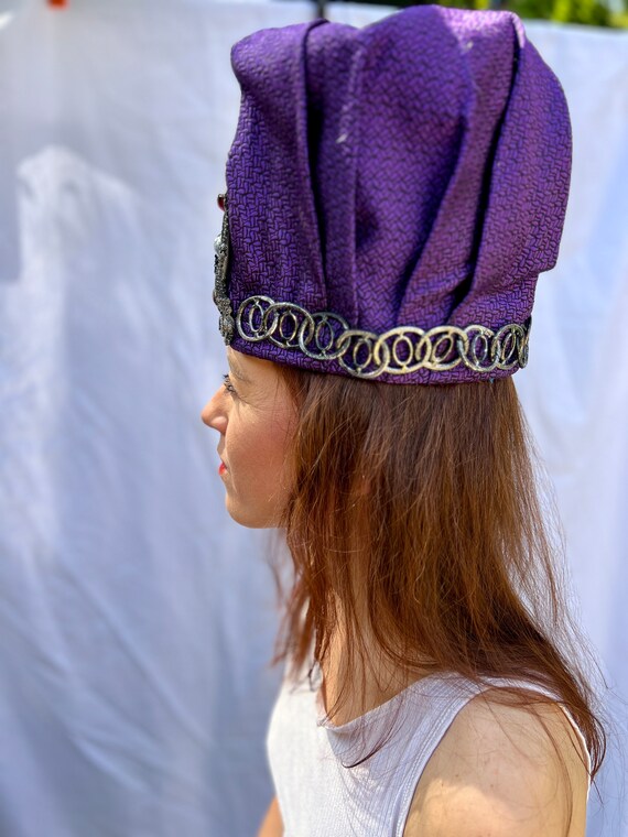 VINTAGE Purple Pope's Chef Hat Costume - image 4