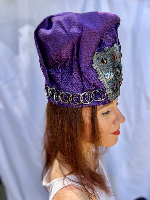 VINTAGE Purple Pope's Chef Hat Costume - image 2