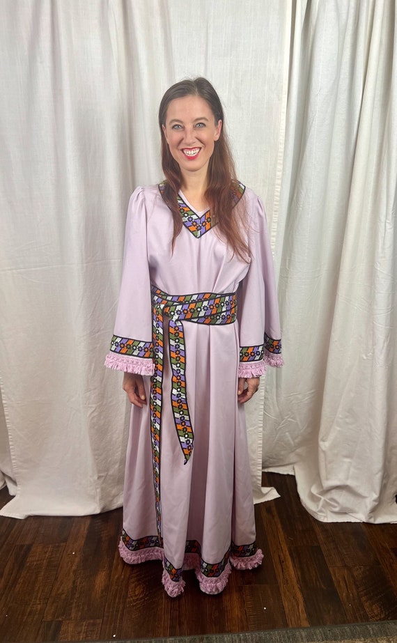 VINTAGE Purple Hippie/Gypsy Handmade Costume - image 1