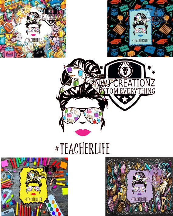 Download Teacher tumbler/sublimation Bundle 5 pngs for 20oz tumbler ...