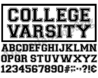 Download Varsity Font Svg Etsy