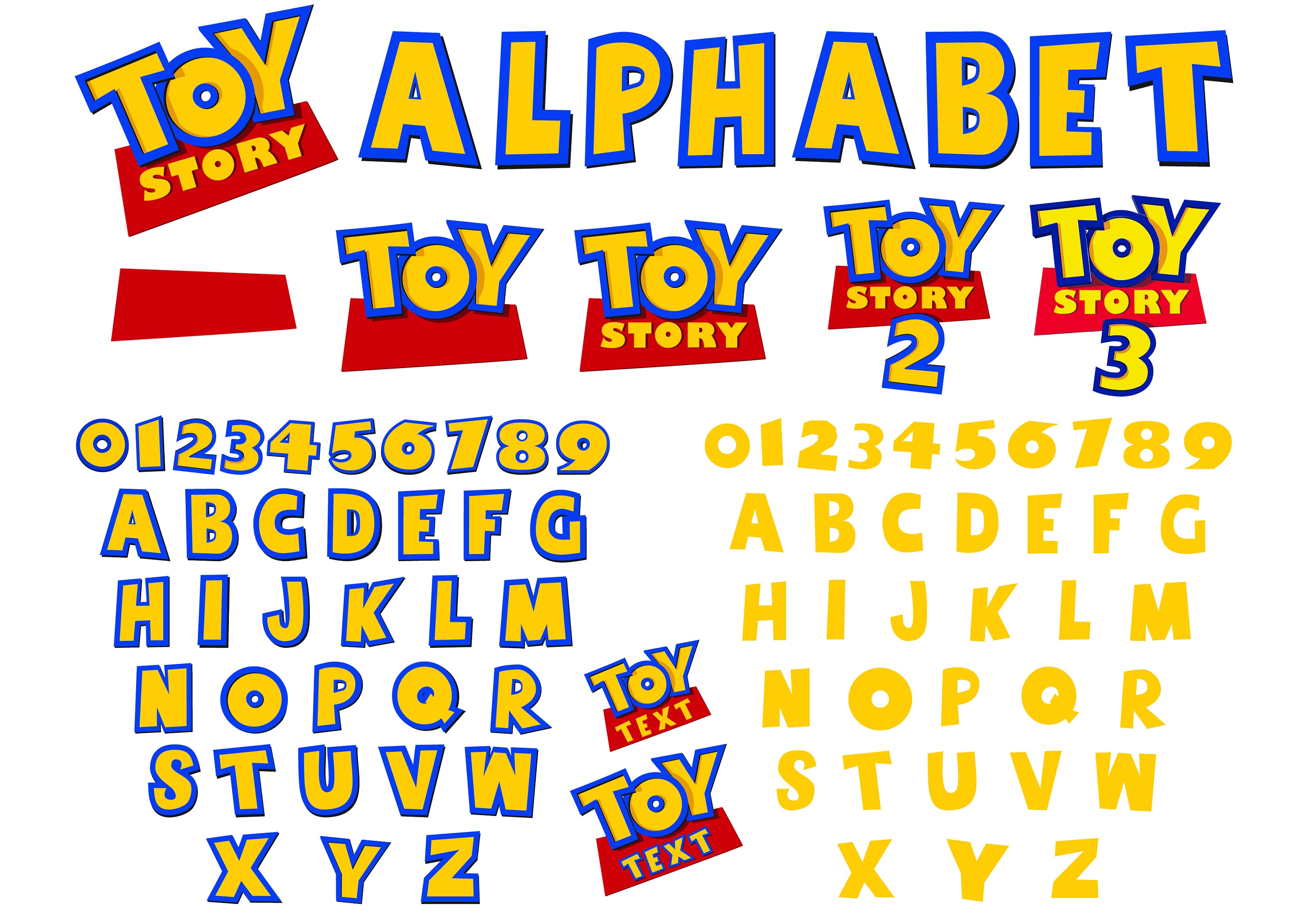 Toy Story Alphabet SVG, Toy Story SVG, Toy Story Font Svg, Toy Story  ClipArt, ToyStory Font Letters and Numbers SVG, ToyStory Svg, Toy Story