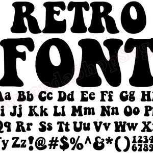 RETRO FONT SVG, Vintage Letters Svg, Retro Clipart, Retro Alphabet Svg, Vintage Alphabet Svg, Vintage Clipart, Vintage Font Svg, Retro Svg