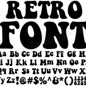 Police de caractère rétro SVG, lettres Svg vintage, clipart rétro, Svg de l'Alphabet rétro, Svg de l'Alphabet vintage, clipart vintage, police vintage Svg, Svg rétro
