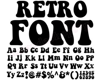 RETRO FONT SVG, Vintage Letters Svg, Retro Clipart, Retro Alphabet Svg, Vintage Alphabet Svg, Vintage Clipart, Vintage Font Svg, Retro Svg