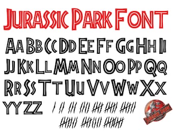 Jurassic world font - Etsy España