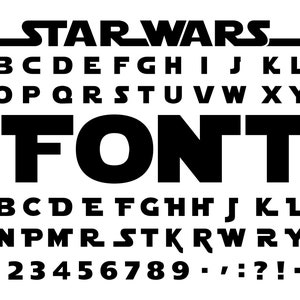 STARWARS FONT SVG, Star Wars Svg, Star Wars Aplhabet Svg, Font Svg, Instant Download, Alphabet Svg, Star Wars Font Svg, Star Wars Clip Art