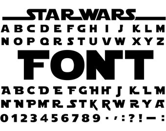 STARWARS FONT SVG, Star Wars Svg, Star Wars Aplhabet Svg, Font Svg, Instant Download, Alphabet Svg, Star Wars Font Svg, Star Wars Clip Art