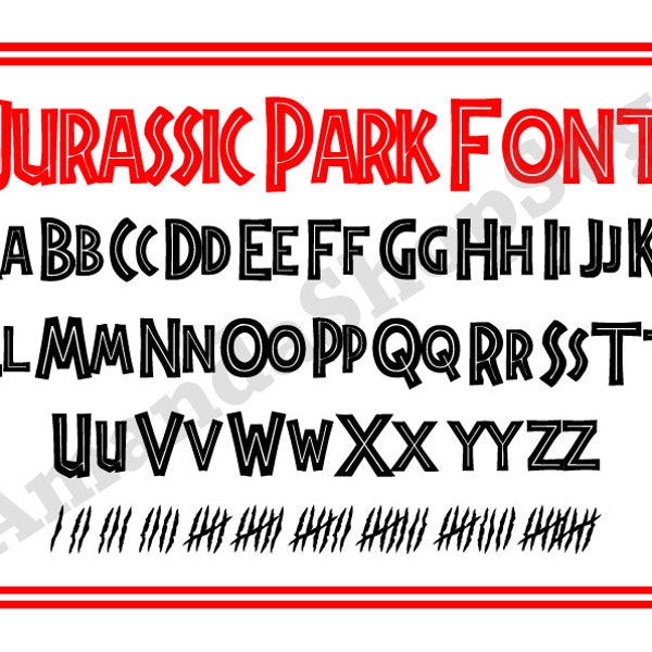 Jurassic Park Font - Etsy