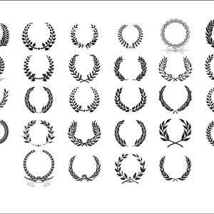 LAUREL WREATHS SVG, Wreath Svg Bundle, Laurel Svg, Instant Download, Circle Svg, Floral Wreath Svg, Wreath Monogram Svg, Circle Frame Svg,
