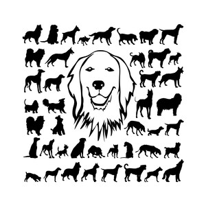 DOG SVG BUNDLE, Instant Download, Dogs ClipArt, Dogs Svg, Files for Cricut, Dogs Silhouette, Dogs Designs Bundle, Digital Download
