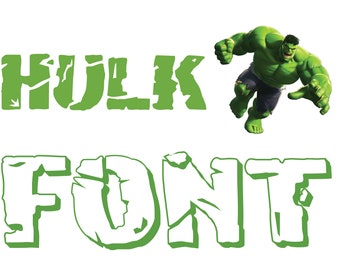 HULK FONT SVG, Hulk Svg, Hulk Alphabet Svg, Font Svg, Instant Download, Alphabet Svg, Digital Download, Font Ttf, Font Cricut, Font ClipArt