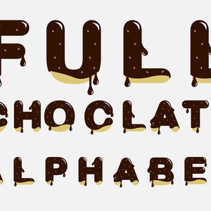 CHOCOLATE ALPHABET SVG, Font Svg, Instant Download, Alphabet Svg, Digital Download, Font Ttf, Download Font, Font Digital, Font ClipArt, Svg