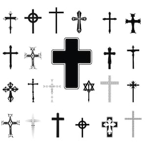 CROSS SVG BUNDLE, Cross Svg, Easter Svg,Instant Download,  Religious, Cross Bundle Digital Download, Jesus Bundle Svg, Jesus Svg, Cross Png