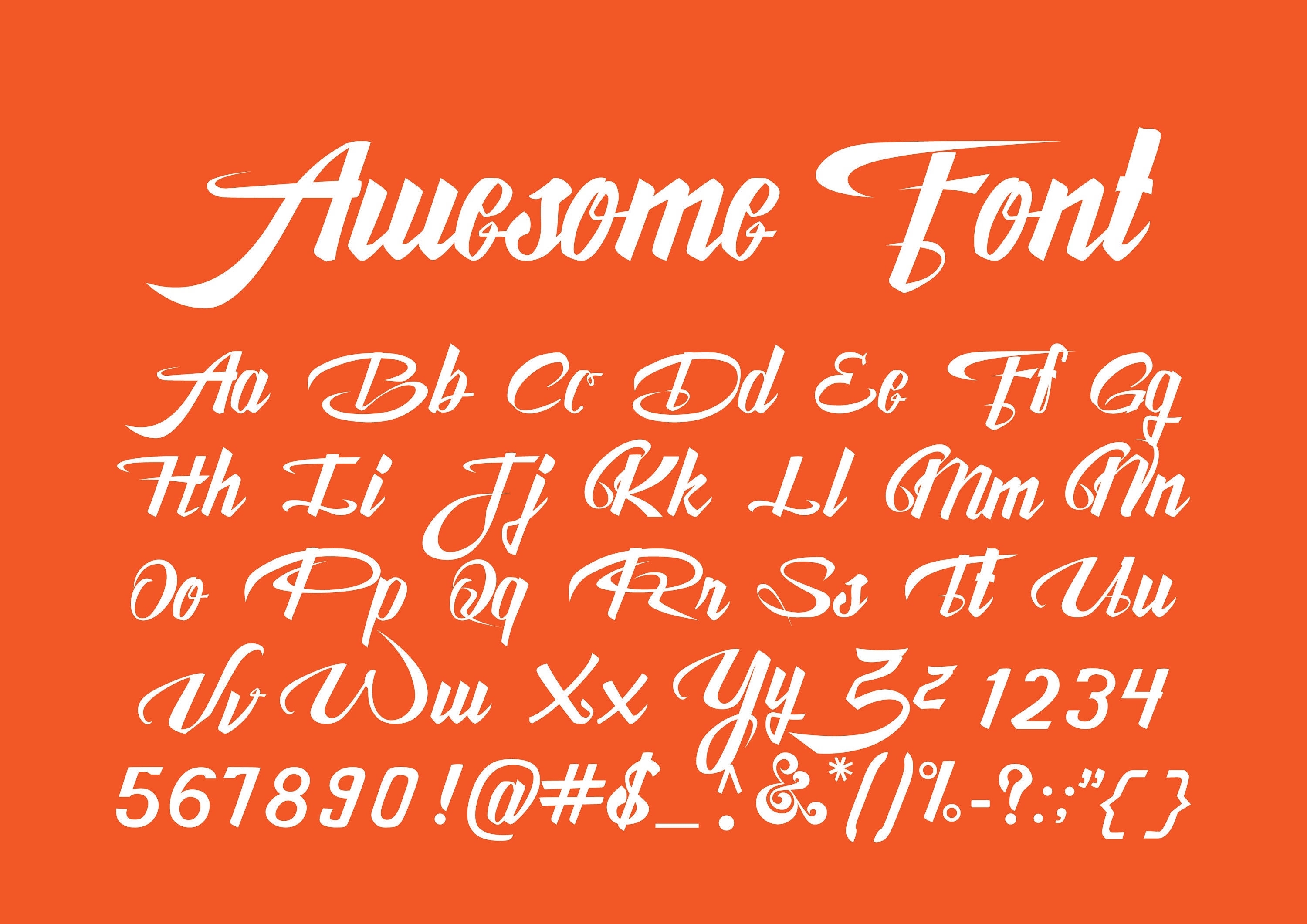 AWESOME FONT SVG Awesome Font Svg Digital Download for Etsy