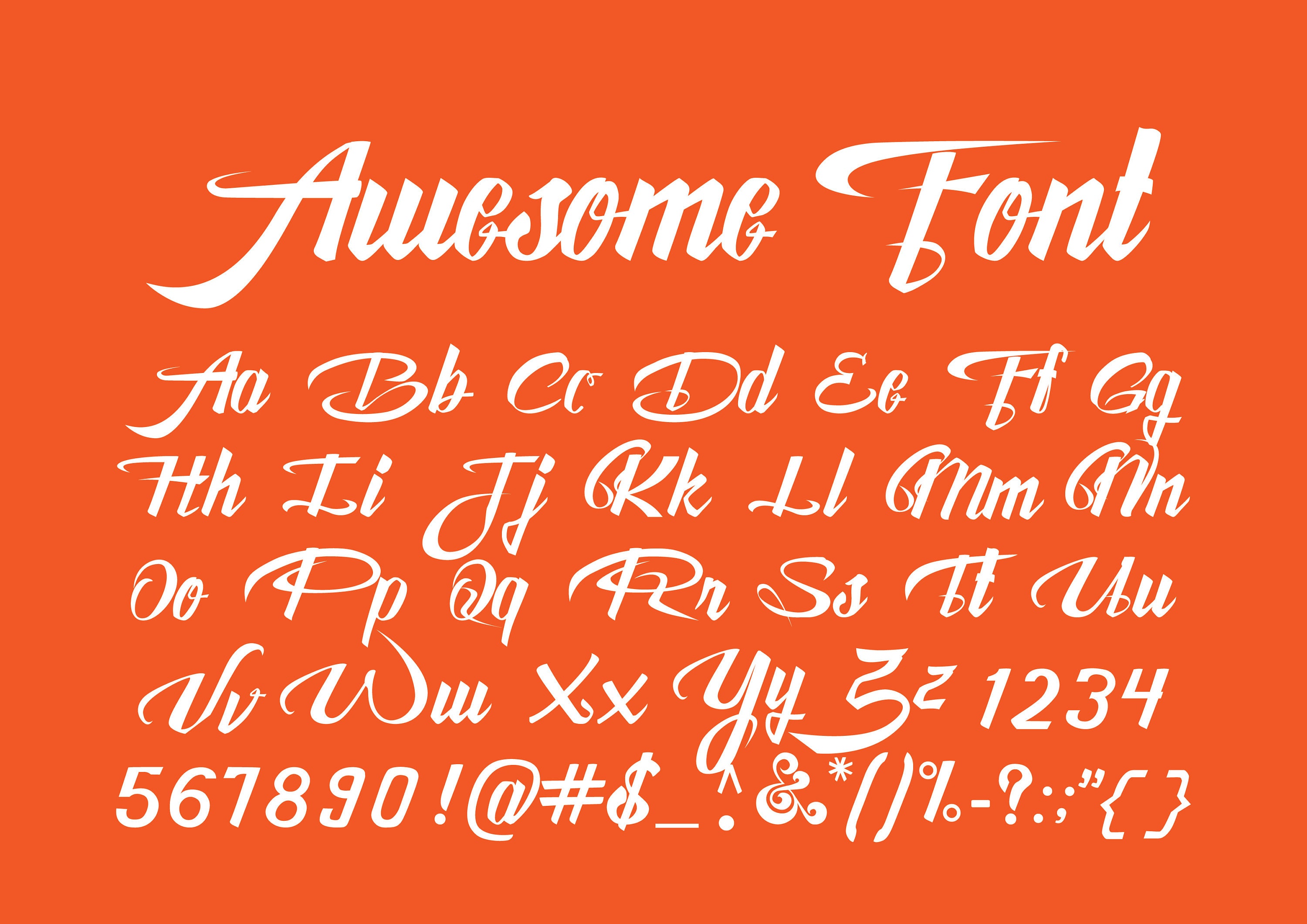 Awesome Font Svg Awesome Font Svg Digital Download For Etsy